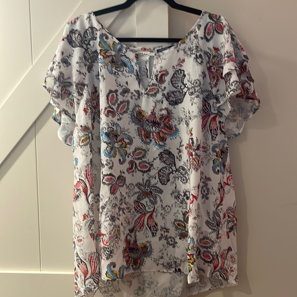 Shein Curve short sleeve NWOT floral shirt 3XL